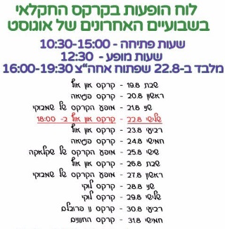 הקרס החקלאי קיץ 2017