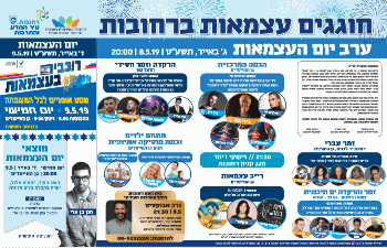 יום העצמאות רחובות 2019