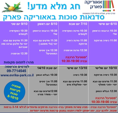 סוכות באאוריקה 2017