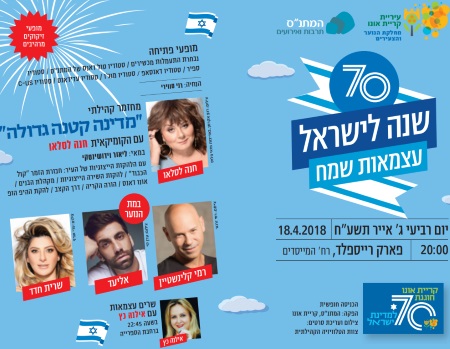 עצמאות 2018 בקריית אונו, עצמאות 70 - אתר לגדול
