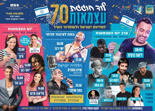 עצמאות 2018 לוד, עצמאות 70 בלוד - אתר לגדול