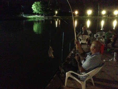 דייג לילי בדג בכפר