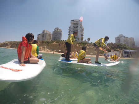 קייטנת גלישה בת ים אתר לגדול