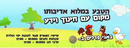 פארק ארץ הצבי אטרקציה לילדים אתר לגדול