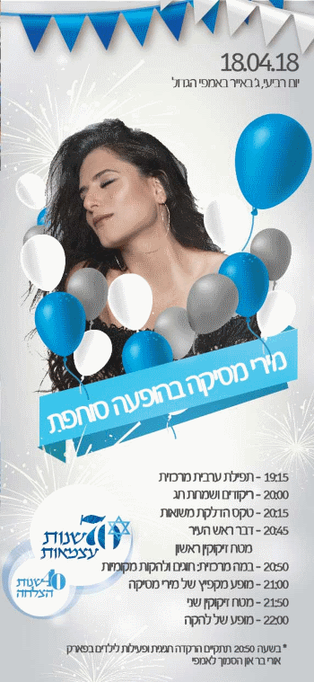 יום העצמאות 2018 באריאל, אתר לגדול