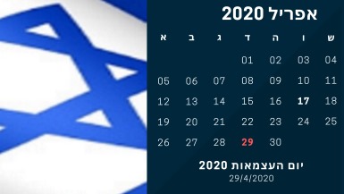 חופשת יום העצמאות 2020 לוח חופשות אתר לגדול
