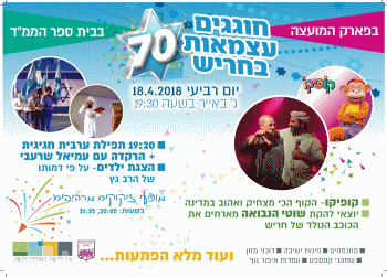 יום העצמאות 2018 בחריש אתר לגדול