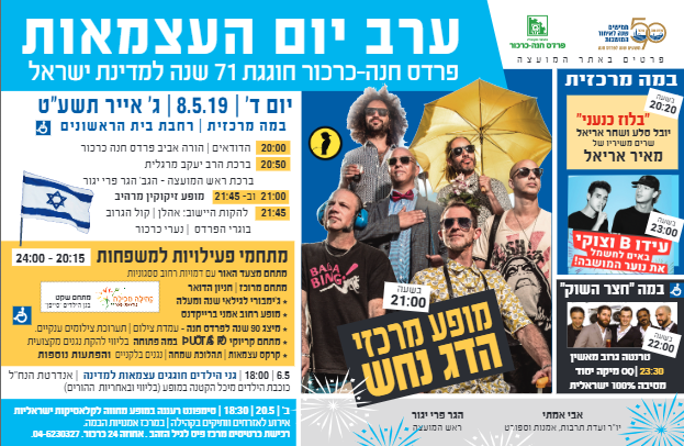 עצמאות בפרדס חנה כרכור 2019